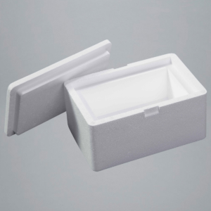 White THERMOCON EPS polystyrene box on grey background 10
