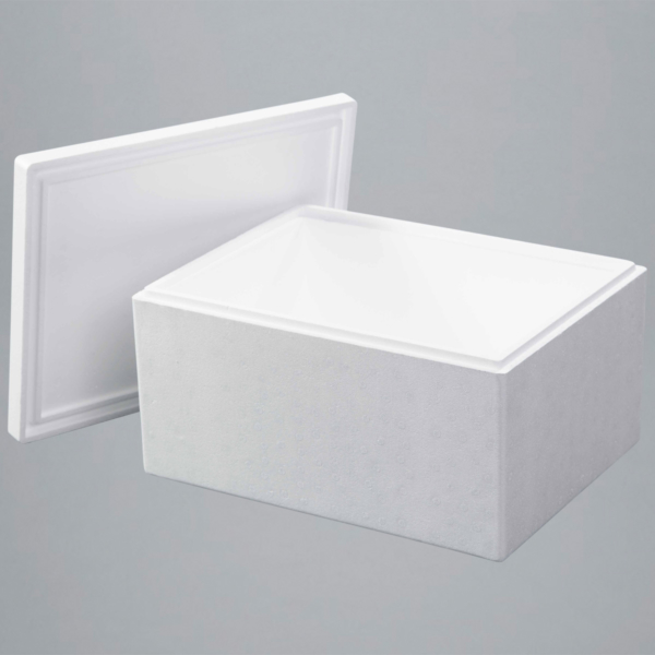 White THERMOCON EPS polystyrene box on grey background 17