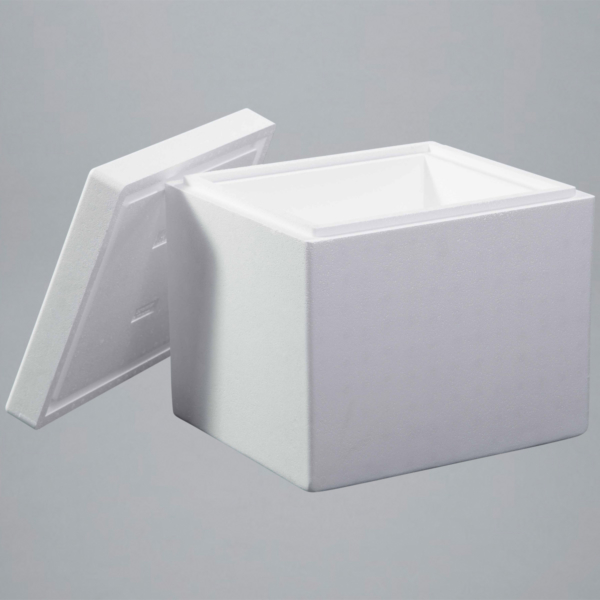 White THERMOCON EPS polystyrene box on grey background 21