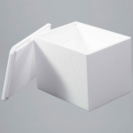White THERMOCON EPS polystyrene box on grey background 47