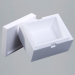 White THERMOCON EPS polystyrene box on grey background 64